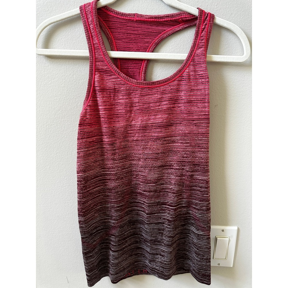 Lululemon Swiftly Tech Racerback Tank Top Pink Purple Space Dye Ombre Womens